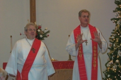 Pastor Schnackenberg with guest speaker George Nelson